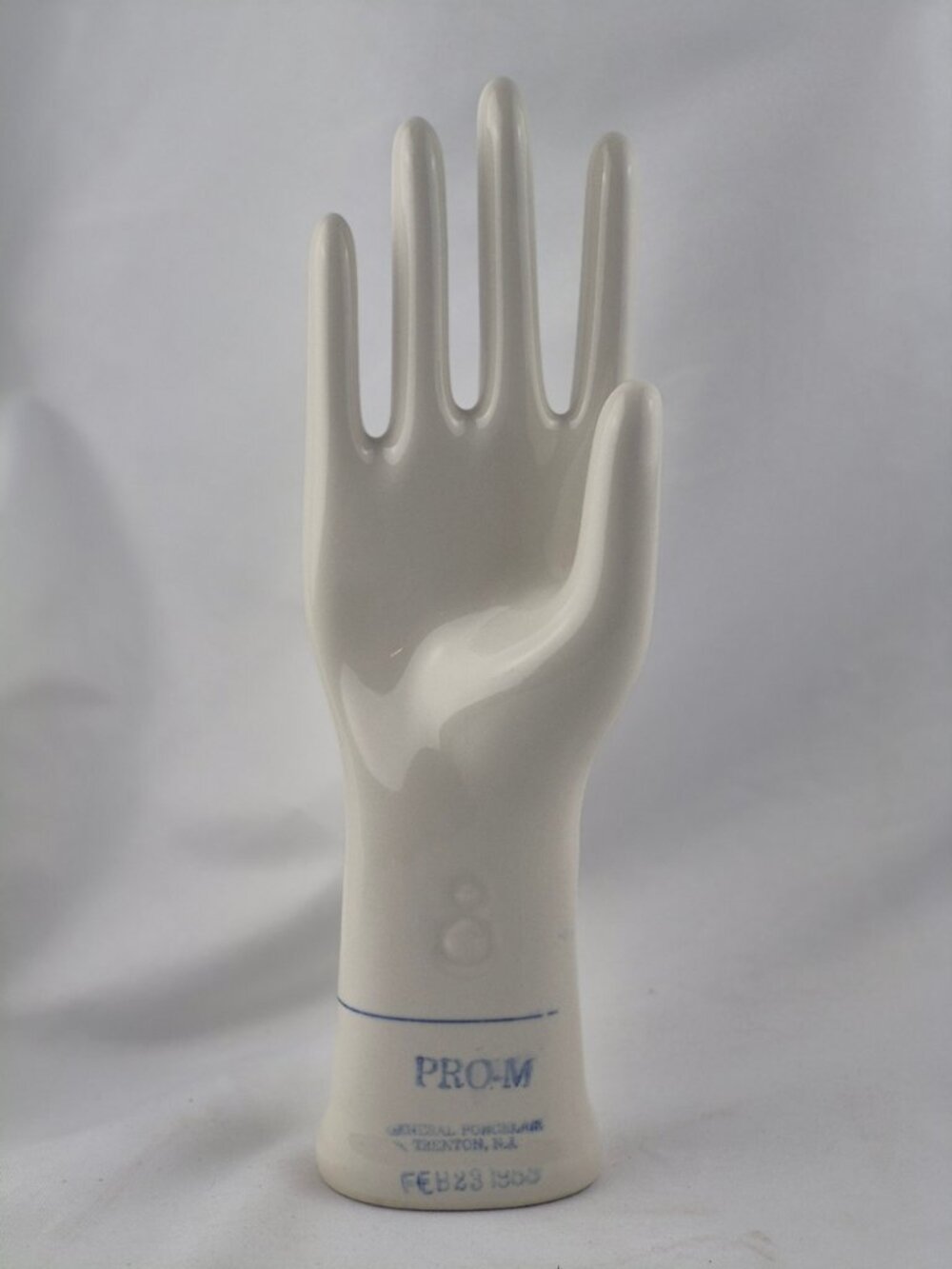 Vintage Industrial Porcelain Hand Glove Mold Jewelry Display Boho, Farmhouse MCM